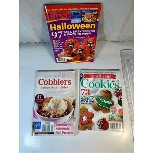 Holiday Recipe Booklets-Christmas Halloween Thanksgiving-2014/2018 EUC Lot of 3